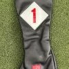 Www.chipnputt.com Iliac Golf Vintage Black + White & Red Croc Driver Headcover- BRAND NEW!!