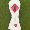 Www.chipnputt.com Iliac Golf Vintage 3 Snow White + Patent Red Croc & Black Driver Headcover-NEW!
