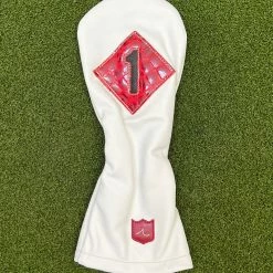 Www.chipnputt.com Iliac Golf Vintage 3 Snow White + Patent Red Croc & Black Driver Headcover-NEW!