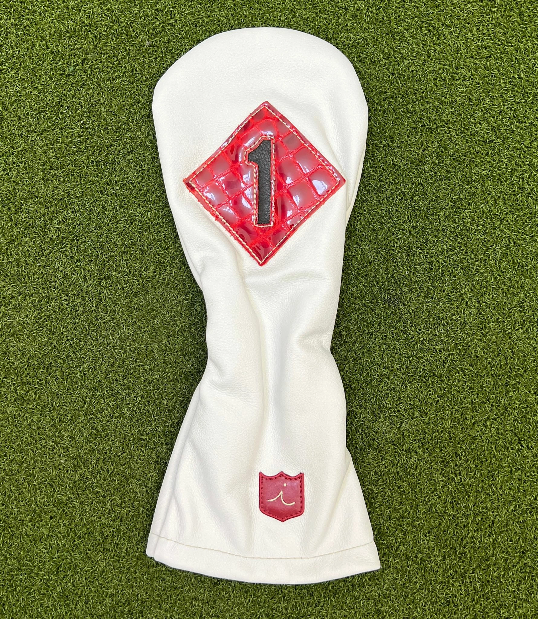 Www.chipnputt.com Iliac Golf Vintage 3 Snow White + Patent Red Croc & Black Driver Headcover-NEW! 3 Www.chipnputt.com Iliac Golf Vintage 3 Snow White + Patent Red Croc & Black Driver Headcover-NEW!