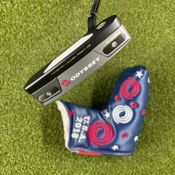 Www.chipnputt.com Odyssey TRI-HOT 5K THREE Putter, 35", RH+HC, Stroke Lab Shaft-Leather Grip-Excellent!