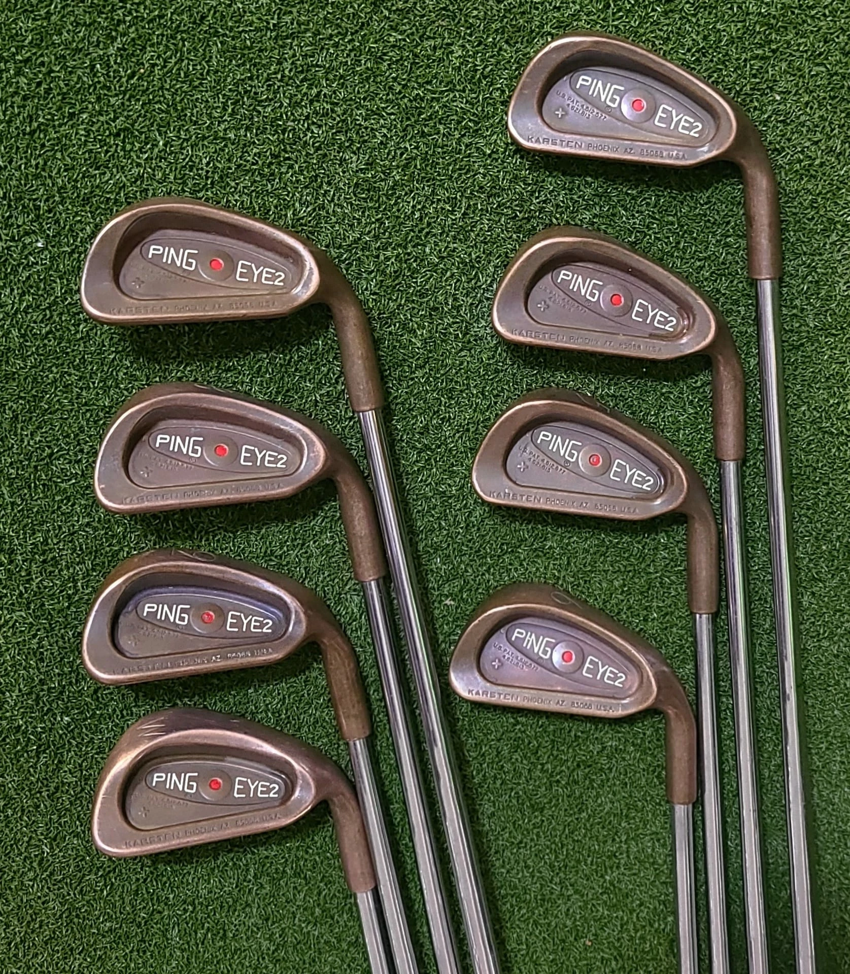 Www.chipnputt.com Ping Eye 2+ BeCu 3-W Iron Set, RH, Beryllium Copper, Red Dot 1º Flat- Rare-Good! 3 Www.chipnputt.com Ping Eye 2+ BeCu 3-W Iron Set, RH, Beryllium Copper, Red Dot 1º Flat- Rare-Good!