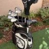 Www.chipnputt.com Callaway Complete Golf Set, Stiff, Steelhead X-14 Irons, Woods, Putter, Cart Bag-Great!