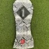 Www.chipnputt.com Iliac Golf Vintage Africa Python Gray + Black Leather Driver Headcover- NEW!!!