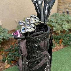 Www.chipnputt.com Callaway Women's Complete Golf Set, RH, X-18 Irons, Woods, Putter, Cart Bag-Great!