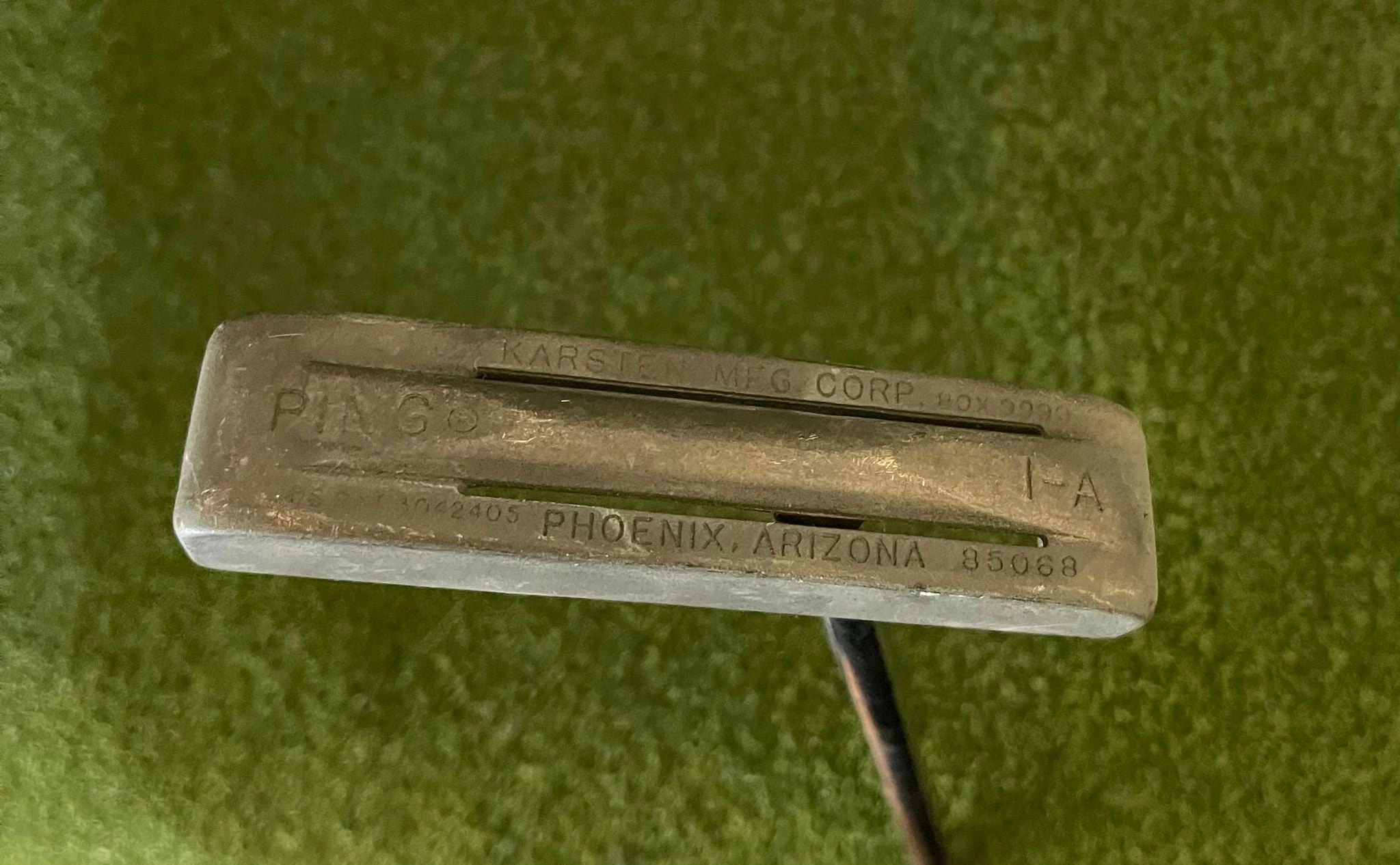Www.chipnputt.com Vintage Ping Karsten 1-A Putter, Phoenix AZ 85068, RH/LH, 35.5" True Temper Shaft-ALL ORIGINAL-Rare,Nice! 3 Www.chipnputt.com Vintage Ping Karsten 1-A Putter, Phoenix AZ 85068, RH/LH, 35.5" True Temper Shaft-ALL ORIGINAL-Rare,Nice!