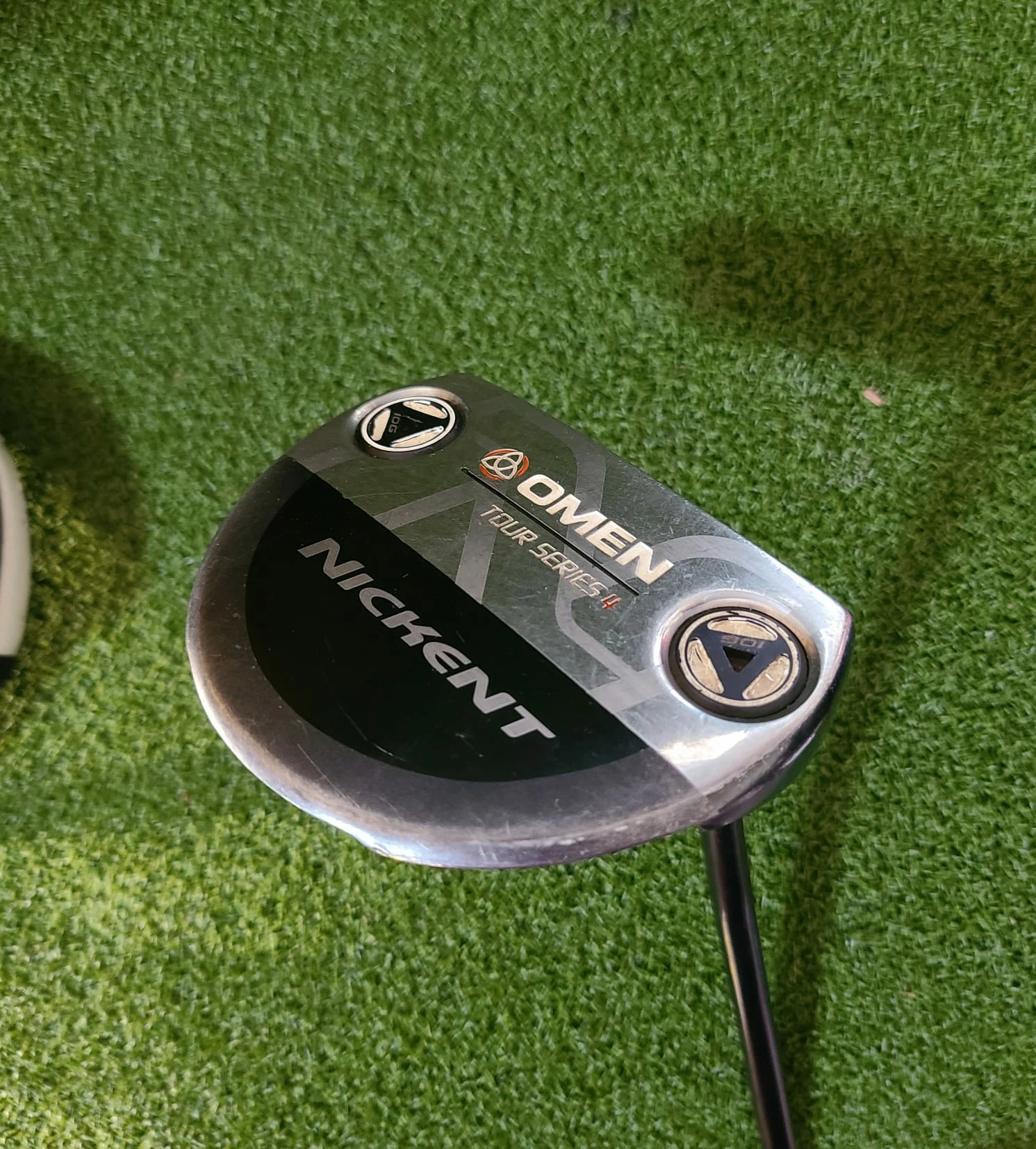 Www.chipnputt.com Nickent Omen Tour Series 4 Putter, RH, 35" + H/C, Steel Shaft, Nice! 4 Www.chipnputt.com Nickent Omen Tour Series 4 Putter, RH, 35" + H/C, Steel Shaft, Nice! - Image 2