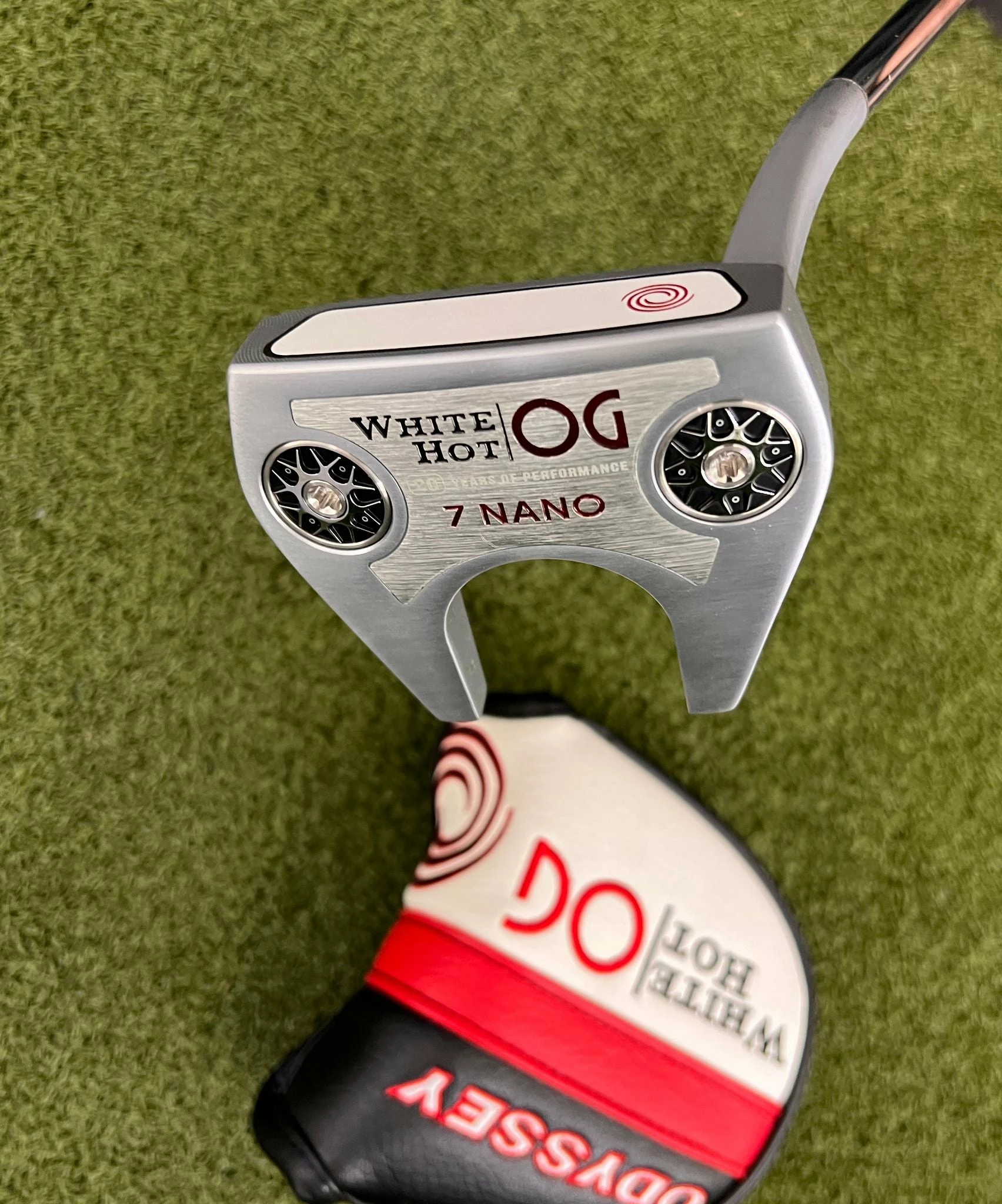 Www.chipnputt.com Odyssey White Hot OG 7 Nano Putter, 34", RH+HC, Stroke Lab Shaft & SS Grip-MINT! 4 Www.chipnputt.com Odyssey White Hot OG 7 Nano Putter, 34", RH+HC, Stroke Lab Shaft & SS Grip-MINT! - Image 2