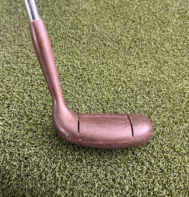 Www.chipnputt.com Ray Cook Nugget 2 Brass Putter, 35", RH, Stock Shaft & Leather Grip-Vintage-Great! 4 Www.chipnputt.com Ray Cook Nugget 2 Brass Putter, 35", RH, Stock Shaft & Leather Grip-Vintage-Great! - Image 2