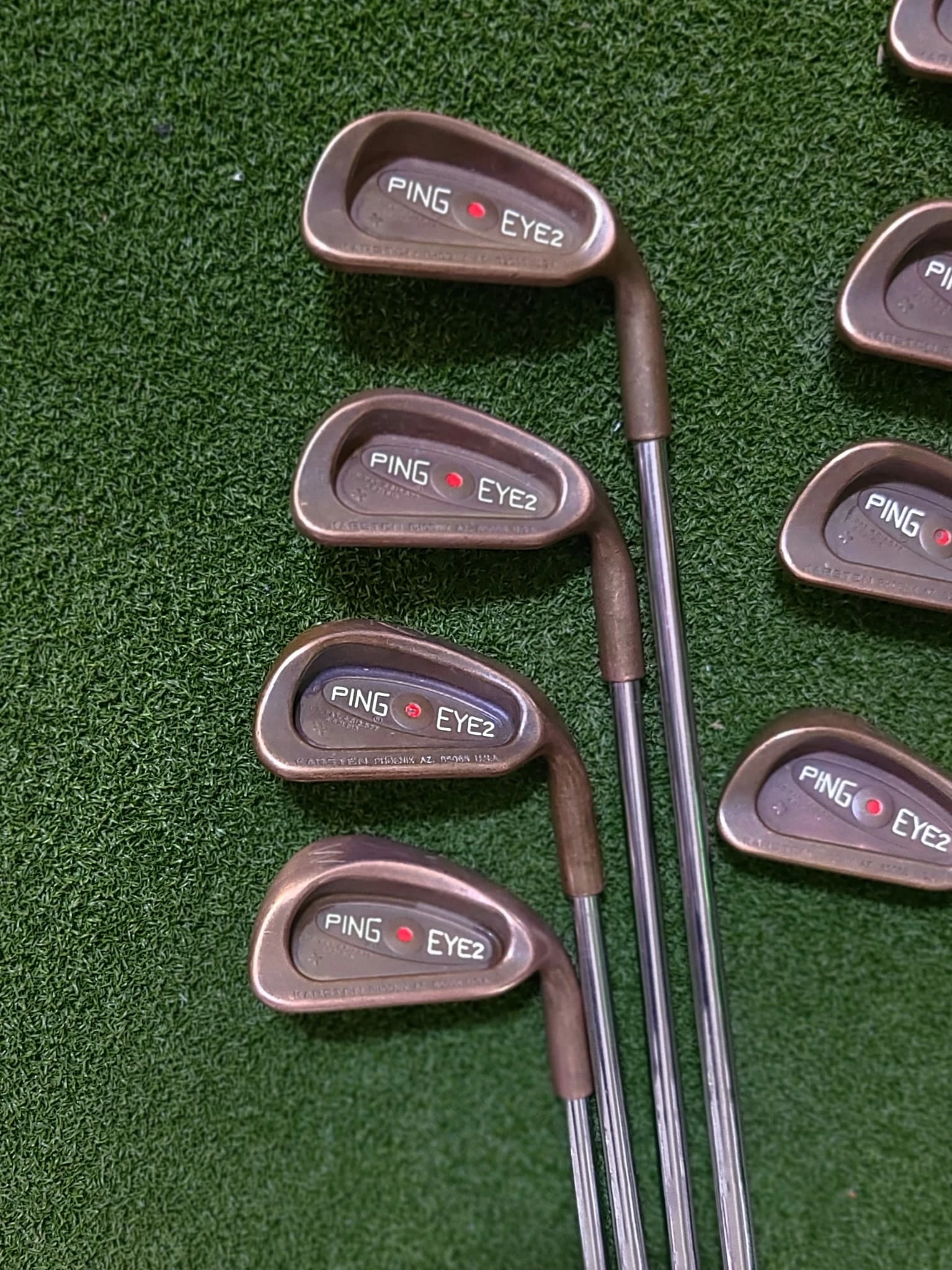 Www.chipnputt.com Ping Eye 2+ BeCu 3-W Iron Set, RH, Beryllium Copper, Red Dot 1º Flat- Rare-Good! 4 Www.chipnputt.com Ping Eye 2+ BeCu 3-W Iron Set, RH, Beryllium Copper, Red Dot 1º Flat- Rare-Good! - Image 2