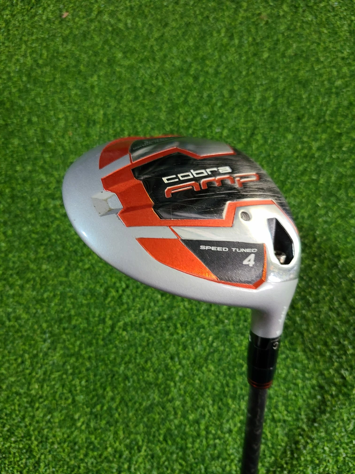 Www.chipnputt.com Cobra AMP Speed Tuned 4 Wood, RH, Aldila RIP 50G Regular Graphite Shaft, Fair! 4 Www.chipnputt.com Cobra AMP Speed Tuned 4 Wood, RH, Aldila RIP 50G Regular Graphite Shaft, Fair! - Image 2
