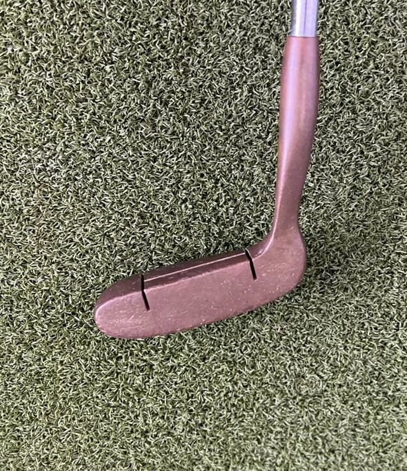 Www.chipnputt.com Ray Cook Nugget 2 Brass Putter, 35", RH, Stock Shaft & Leather Grip-Vintage-Great! 5 Www.chipnputt.com Ray Cook Nugget 2 Brass Putter, 35", RH, Stock Shaft & Leather Grip-Vintage-Great! - Image 3