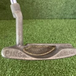 Www.chipnputt.com Vintage Ping A-Blade Putter, RH, 35.5" Stock Shaft & Grip - All Original-Good!
