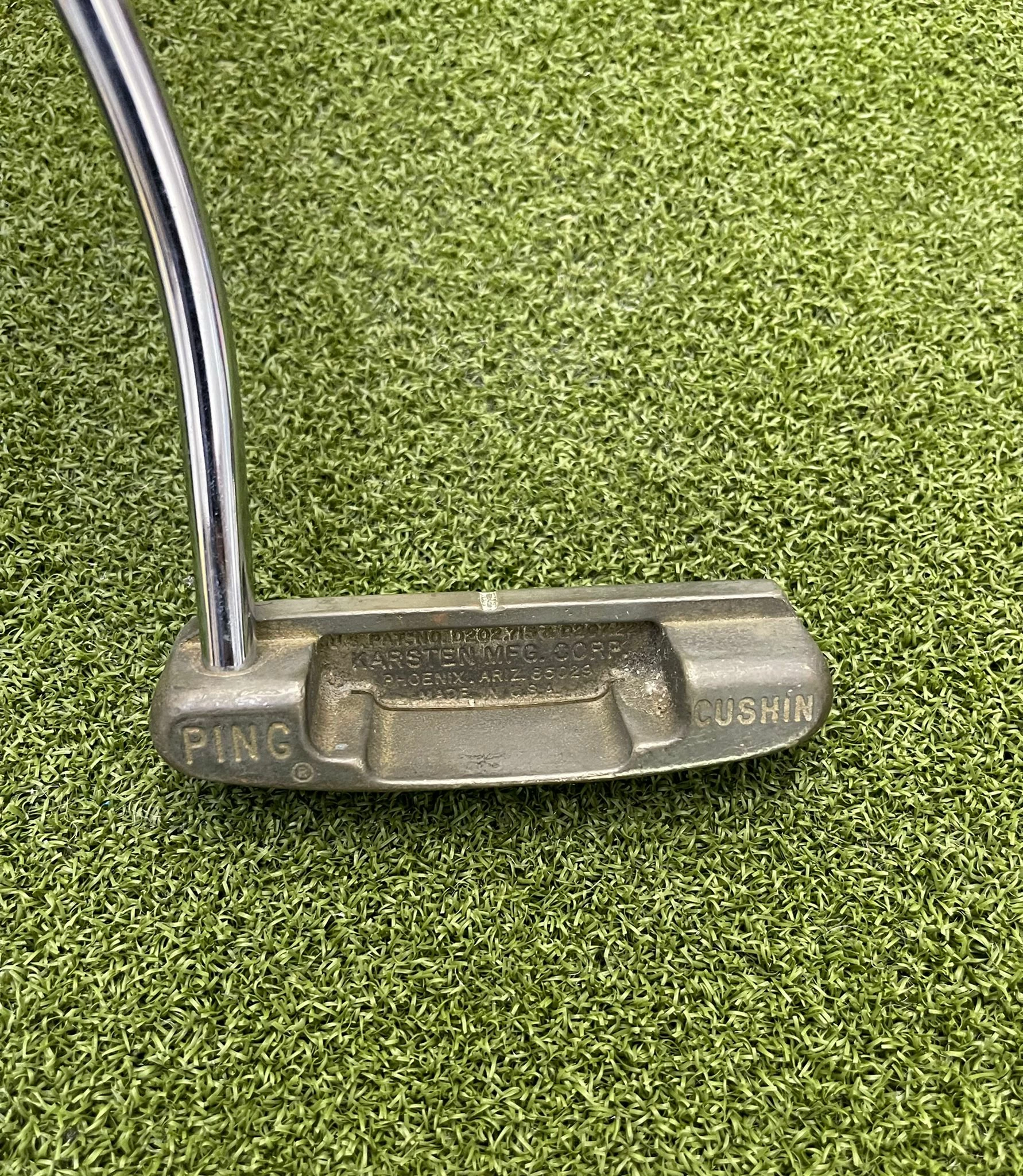 Www.chipnputt.com Ping Cushin Bronze Putter, RH, 33” True Temper Steel Shaft & Stock Grip-Vtg-Great! 6 Www.chipnputt.com Ping Cushin Bronze Putter, RH, 33” True Temper Steel Shaft & Stock Grip-Vtg-Great! - Image 5