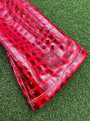 Www.chipnputt.com Iliac Golf Vintage 3 Patent British Croc Red+White Leather Driver Headcover-NEW! 9 Www.chipnputt.com Iliac Golf Vintage 3 Patent British Croc Red+White Leather Driver Headcover-NEW! - Image 7