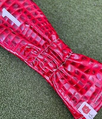 Www.chipnputt.com Iliac Golf Vintage 3 Patent British Croc Red+White Leather Driver Headcover-NEW! 11 Www.chipnputt.com Iliac Golf Vintage 3 Patent British Croc Red+White Leather Driver Headcover-NEW! - Image 9